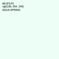 #ECFEF5 - Aqua Spring Color Image